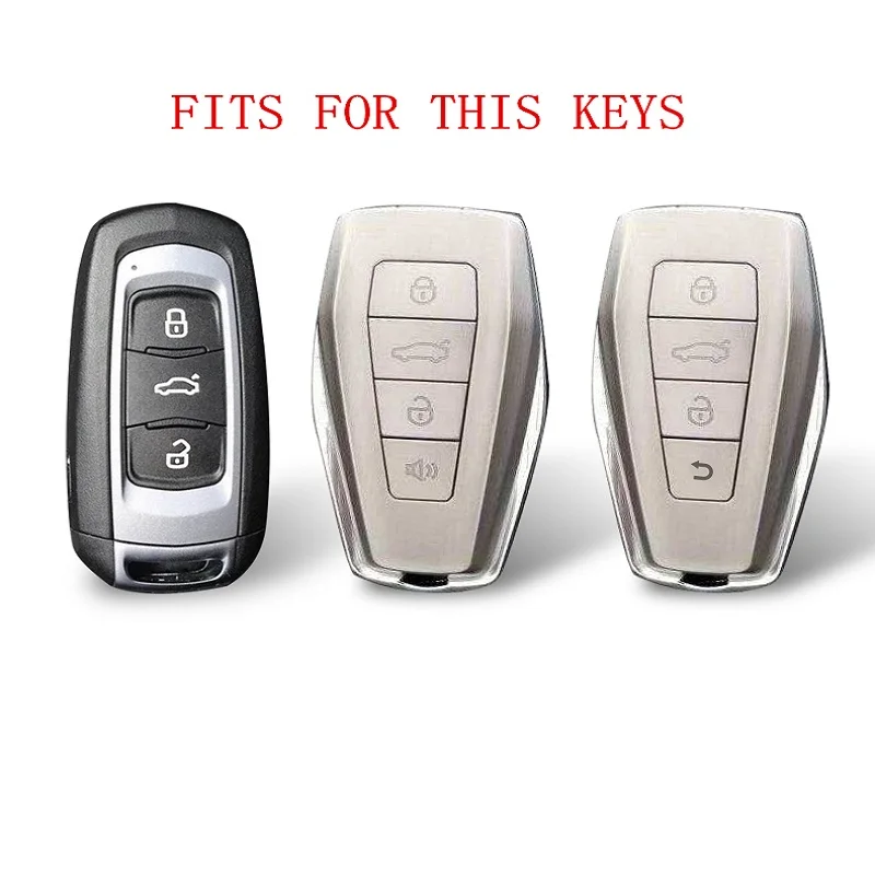 

For Geely Atlas Boyue NL3 EX7 Emgrand X7 EmgrarandX7 SUV GT GC9 borui car key case Zinc alloy + silicone car key case Full cover