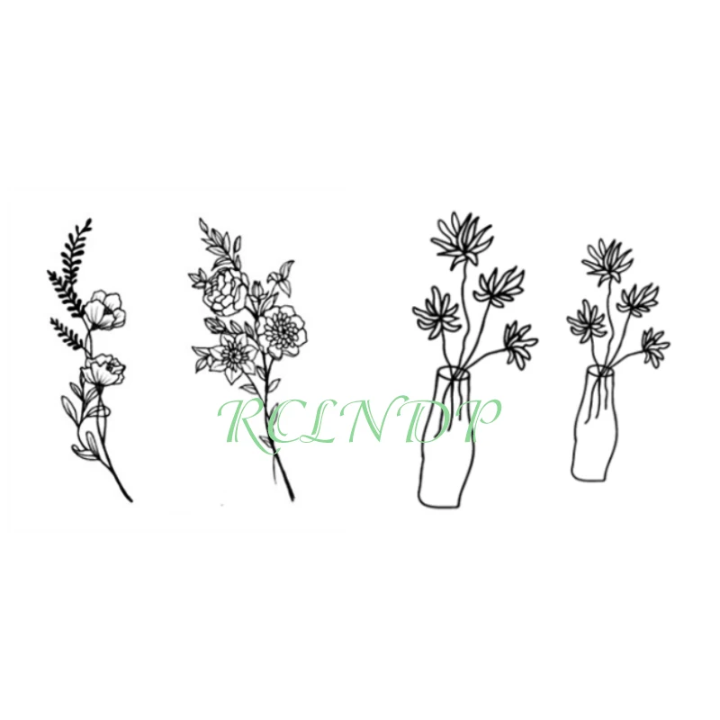 Водостойкие временные флеш-тату в виде камелии наклейки роз тату на флэш-тату для