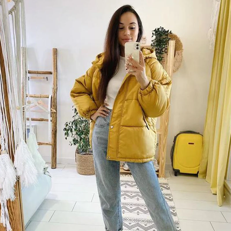 Plus size Jacket Women coat Hat Winter Down  Down Jacket Light Duck Down Warm Thick Female Outwear Hooded Long Sleeve Clothing