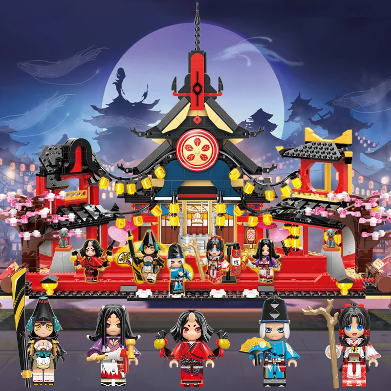 

Новинка DIY Onmyoji игровая сцена 20114 архитектура строительные блоки кирпичи творческие города улица игрушки для детей Подарки