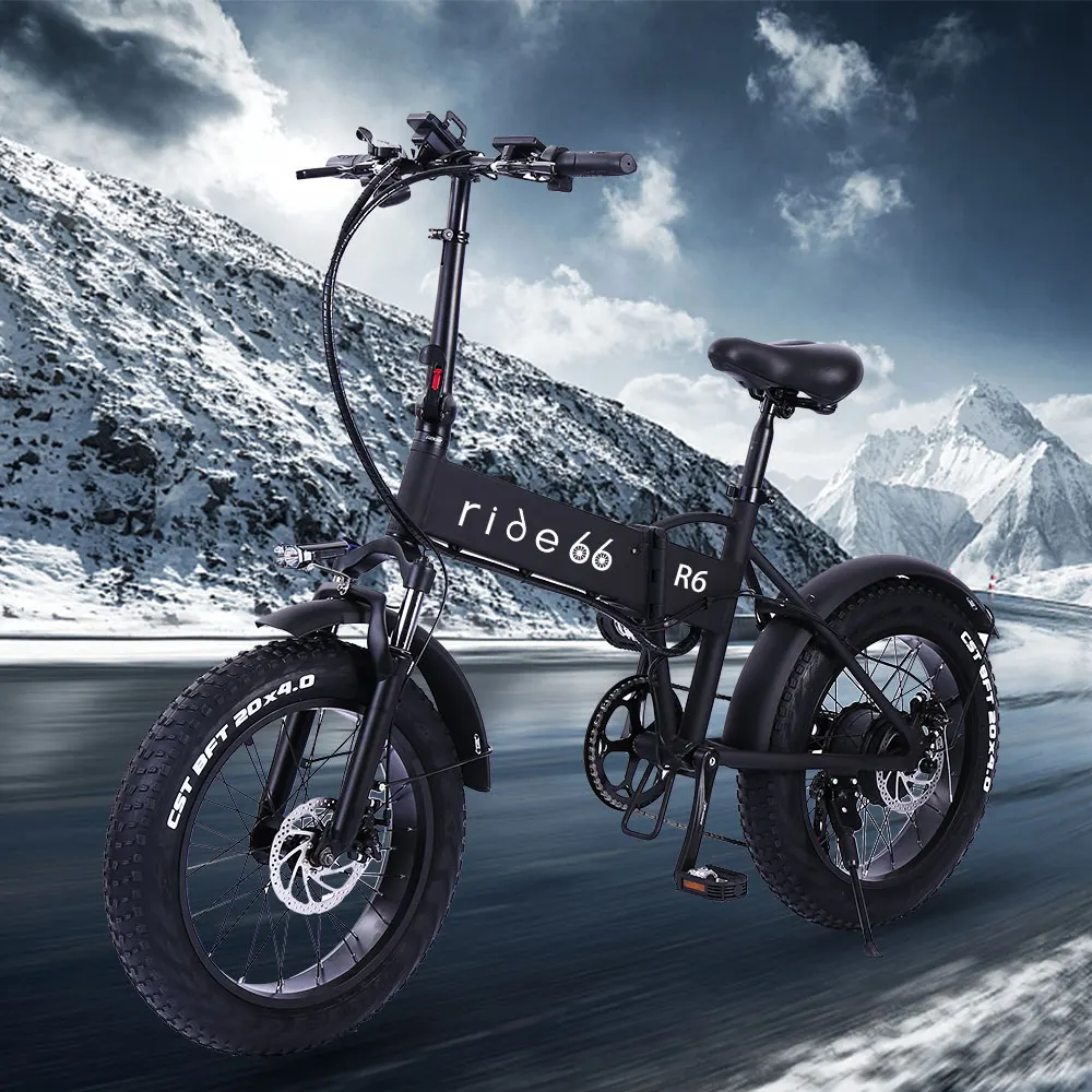 Billig Elektrische Bike 500W Stadt Bike Schnee Bike Elektro Fahrrad Klapp Ebike 20 Zoll 4,0 Fett Reifen Ebike 48V 12,8 Ah Lithium-Batterie