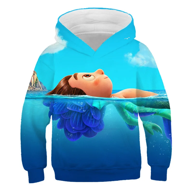

2021 New Style Hoodies Kids Clothes Boy Girl Sweatshirts Luca Cartoon Movie Sweaters 3D Printing Fashion Children's Hoodie 4-14Y