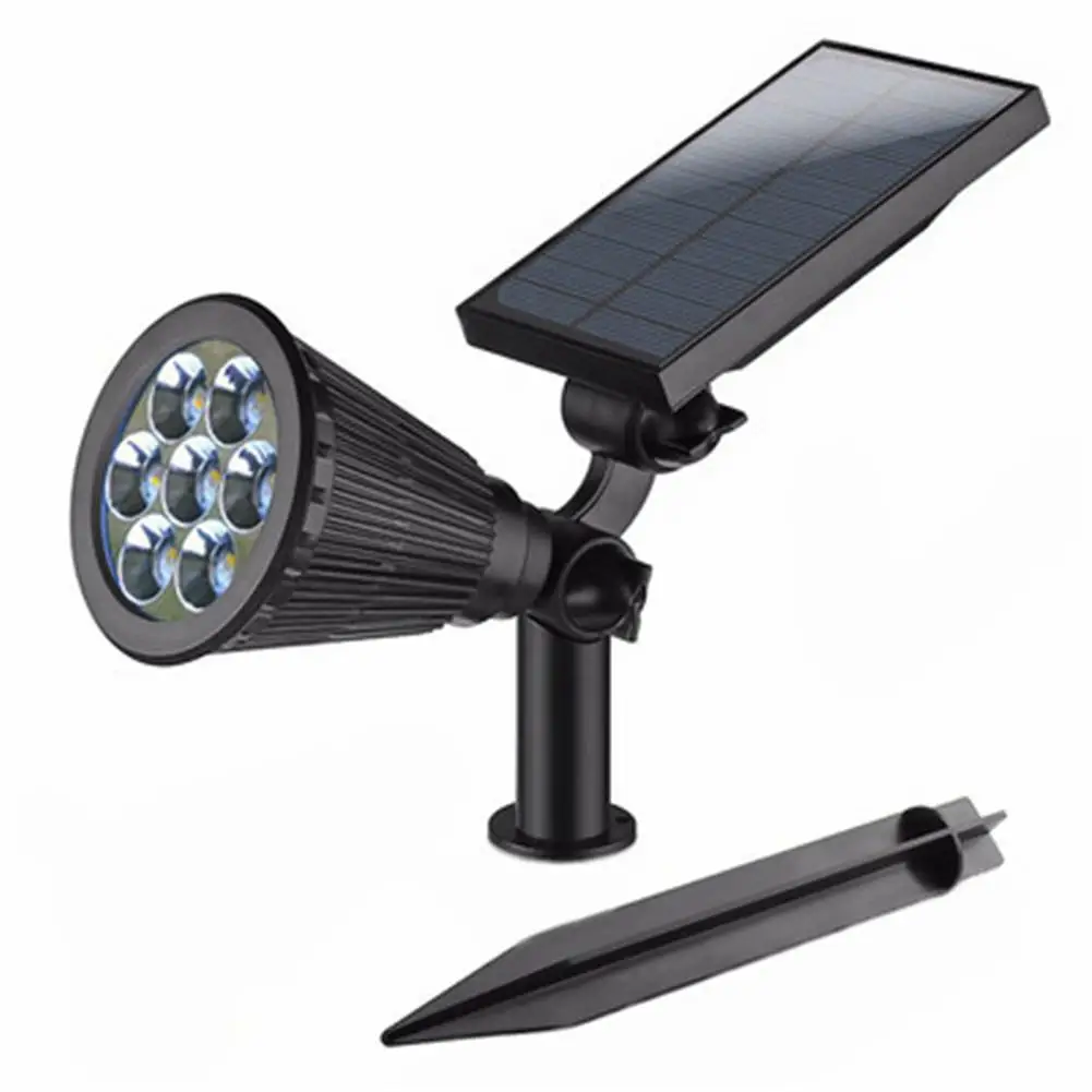 

7 LED Solar Spotlight Outdoor Garden Lawn Landscape Wall Light Warm Color