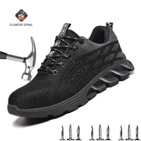 steel toe safety work shoes puncture proof boots indestructible shoes for men lightweight breathable sneakers stock at provider