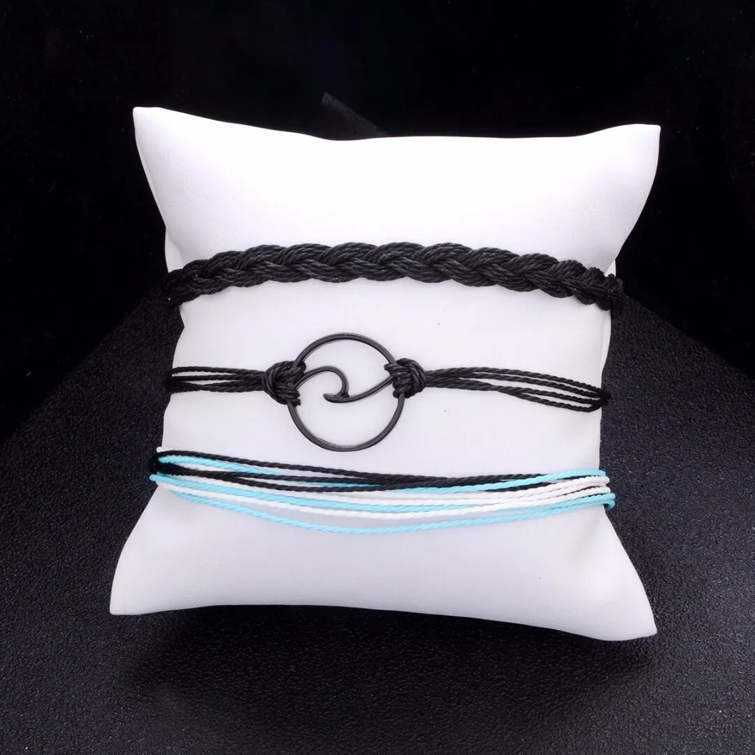 Модный черный стиль унисекс модная многослойная ручная цепочка креативная