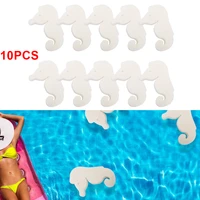 10pcs oil absorbing sponge seahorse for hot tub swimming pool scum white floating spa sponge cartoon seahorse skimmer cleaners