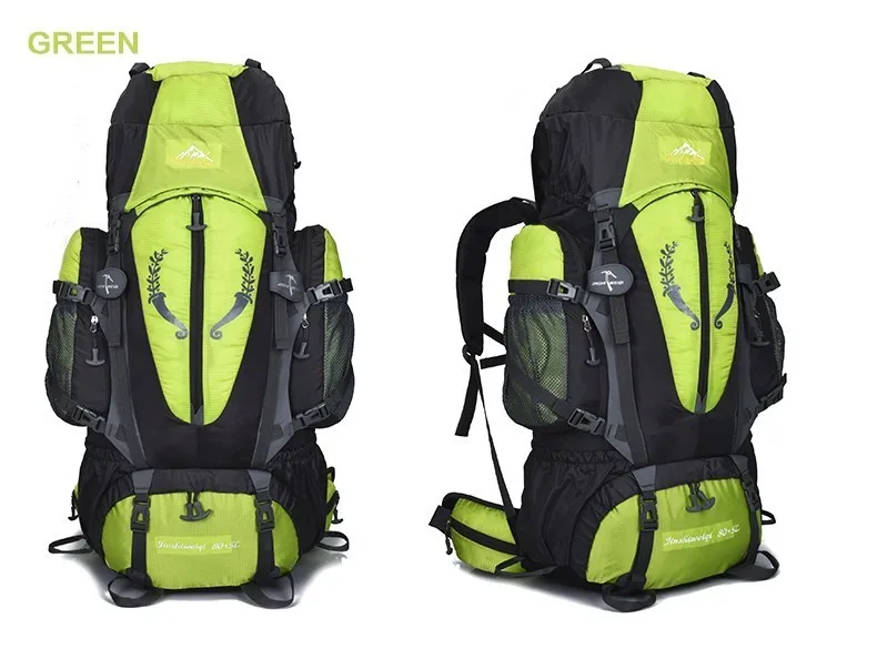 Green Популярный большой 85Л уличный рюкзак унисекс для путешествий, многоцелевой рюкзак для альпинизма, походные рюкзаки большой вместимости, Сумка для кемпинга - Цвет: Green