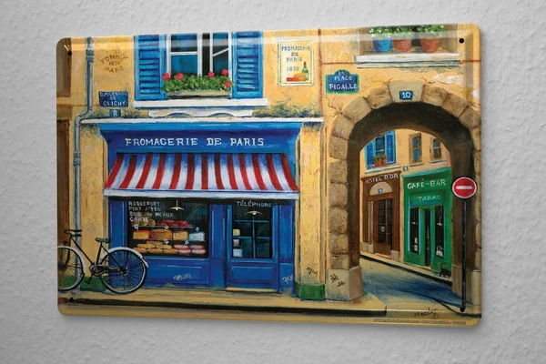 

Tin Sign World Tour Cheese Shop Fromagerie France Metal Plate