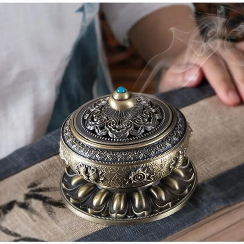 

Antique Incense Burner Living Room Home Decoration Tea Buddhist Decor
