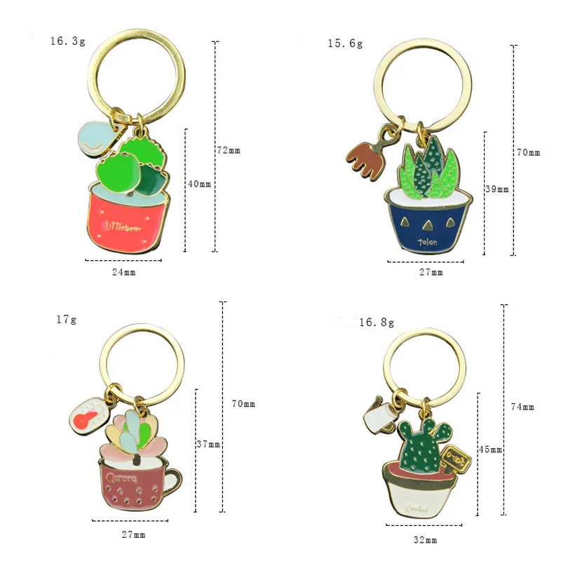 100 шт./лот Модный милый мультяшный брелок для ключей с изображением животных лисы
