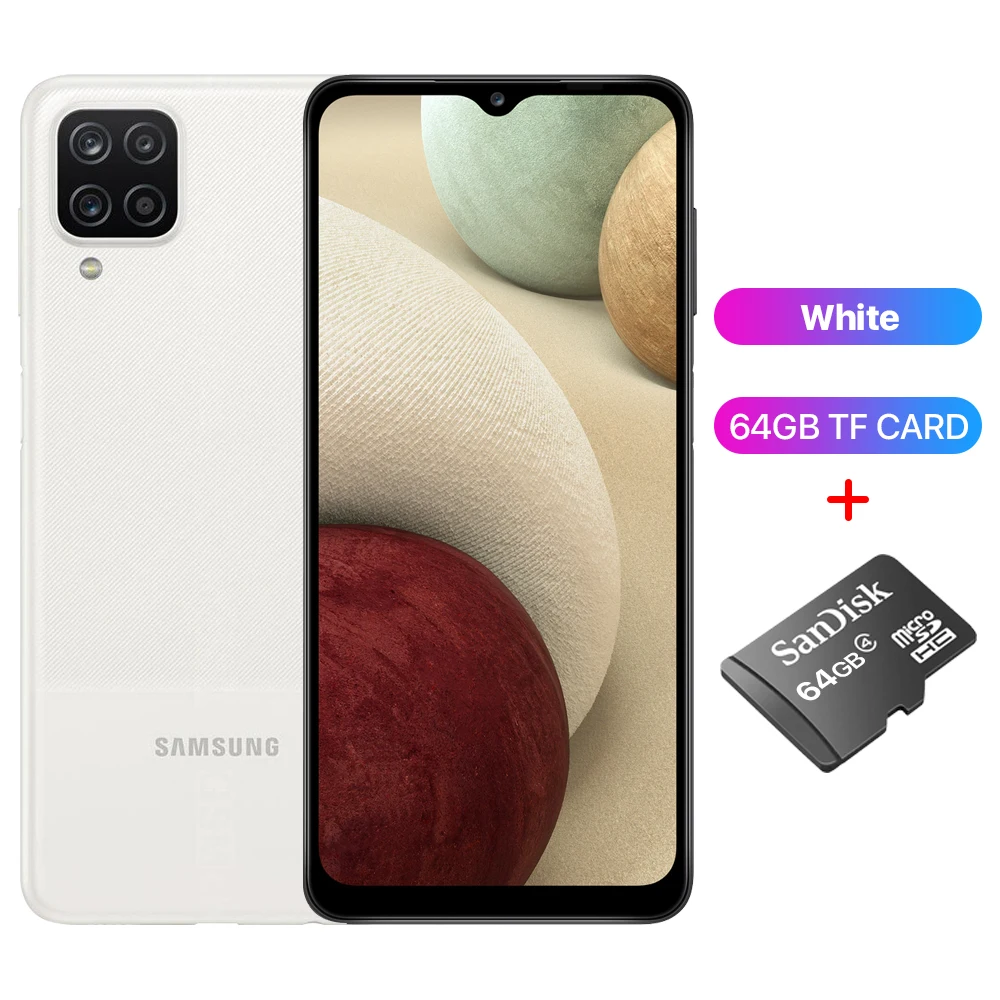 Смартфон Samsung Galaxy A12 4 Гб ОЗУ 64 ПЗУ экран Глобальная версия дюйма Восьмиядерный