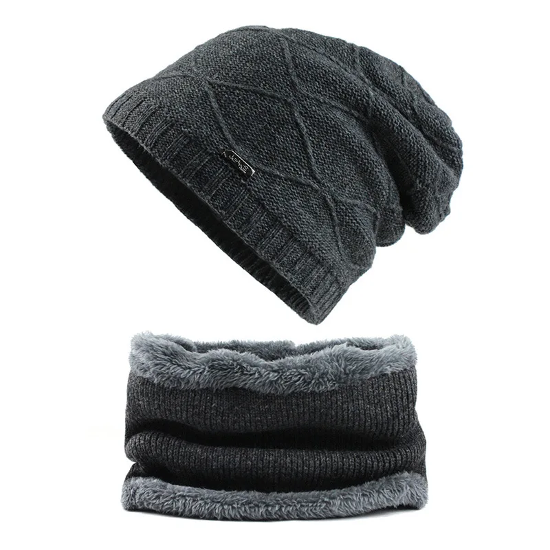 Шапка бини зимняя шерстяная вязаная унисекс|Мужская Skullies & шапочки| |