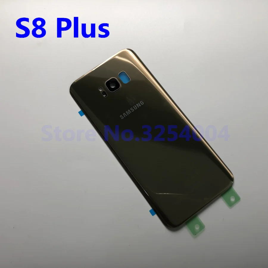 S8 Plus Gold Чехол на заднюю батарейку для samsung Galaxy S8 G950 S8+ G955 S8 Plus Задняя стеклянная крышка корпуса+ клей+ стеклянная рамка для объектива камеры - Цвет: S8 Plus Gold