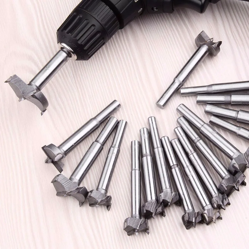 17 шт. деревообрабатывающий Форстнер Набор бит резец отверстия 15 мм 38 набор