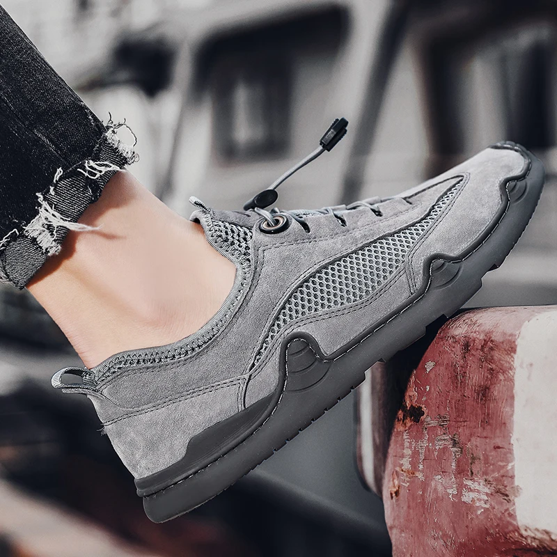 

Fashion Summer Shoes Men breathable Casual Air Mesh Shoes Comfortable outdoor Lightweight Slip-On Flats men