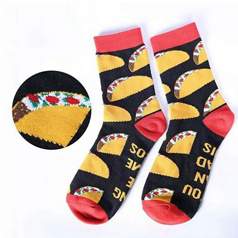 Носки унисекс мужские женские носки с надписью If You Can Read This Bring Me Some Tacos принтом