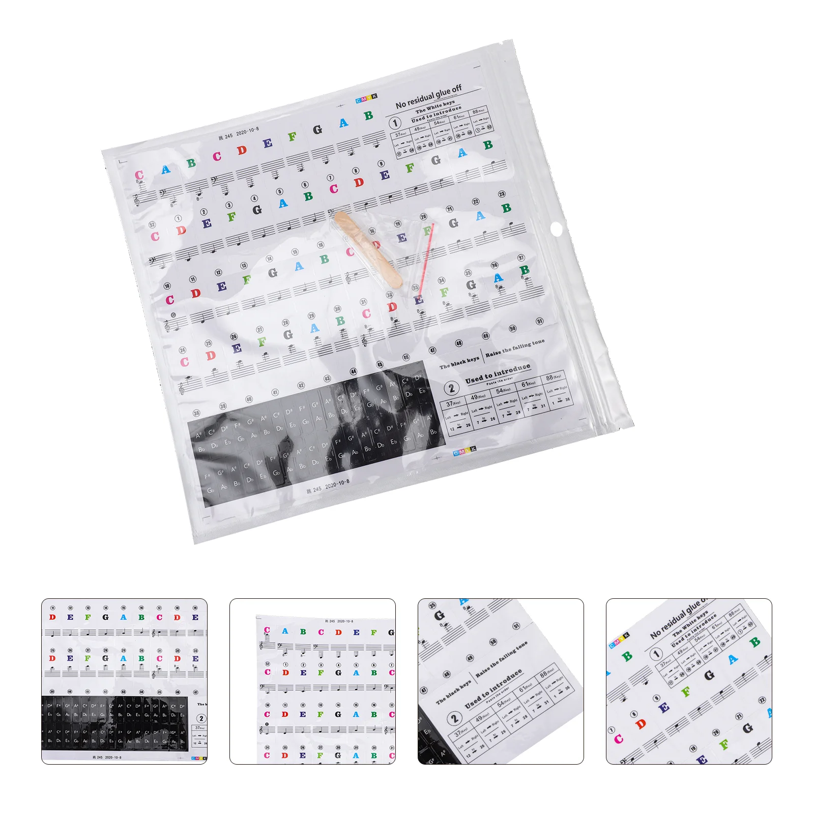 

1 Set Piano Sticker Beginner Learning Label of Piano Keyboards for Decoration