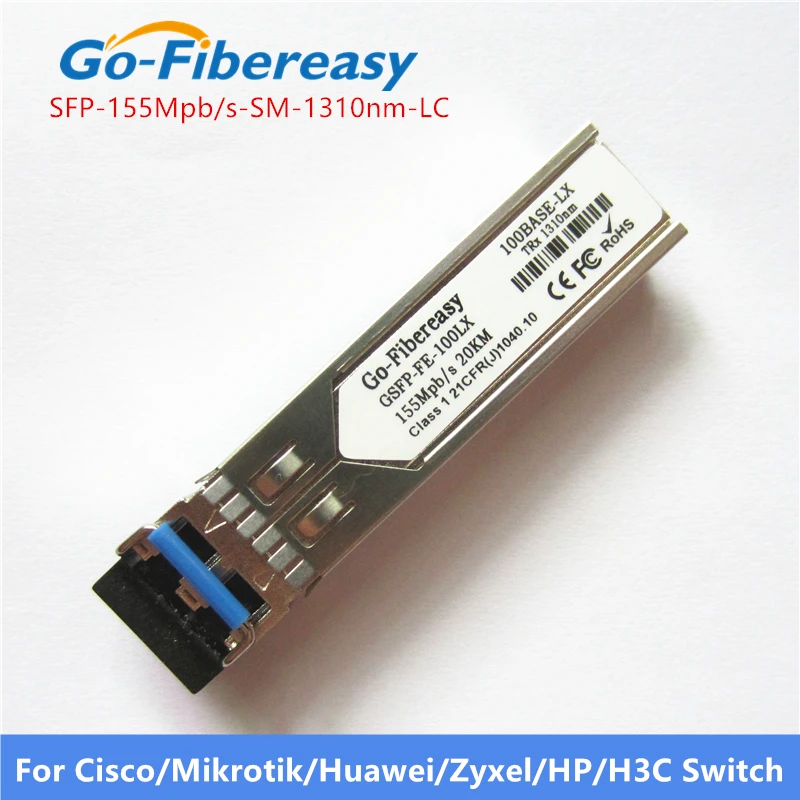 

SFP Switch Module Single-mode Duplex 100Base-LX SMF 1310nm 20km LC connector SFP module Fiber Optic Equipment SFP Switch Module