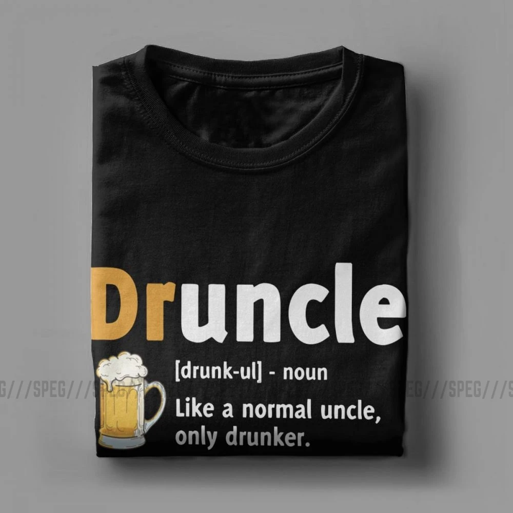 Druncle Drunkle Drunk Beer забавная футболка для мужчин с короткими рукавами, подарок для лучшего дяди, топы размера плюс, футболки, хлопковая футболка