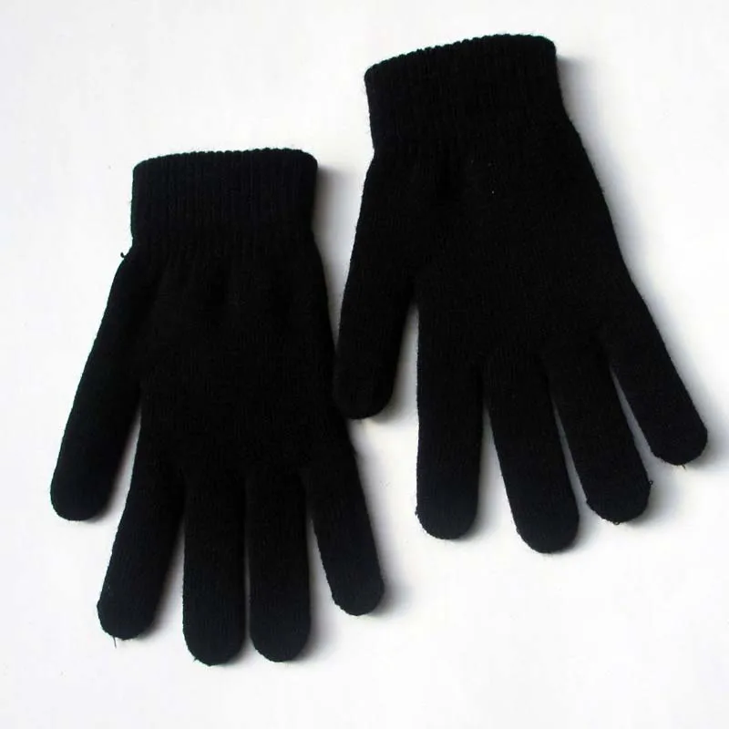 

Winter knit warm gloves men and women plus velvet thick wool non-slip gloves