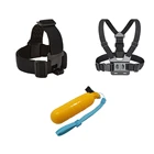 Нагрудный + головной ремень + поплавок, плавающее крепление для gopro hero 5 4, набор аксессуаров для экшн-камеры SJCAM SJ4000, Go pro yi 4k Go pro