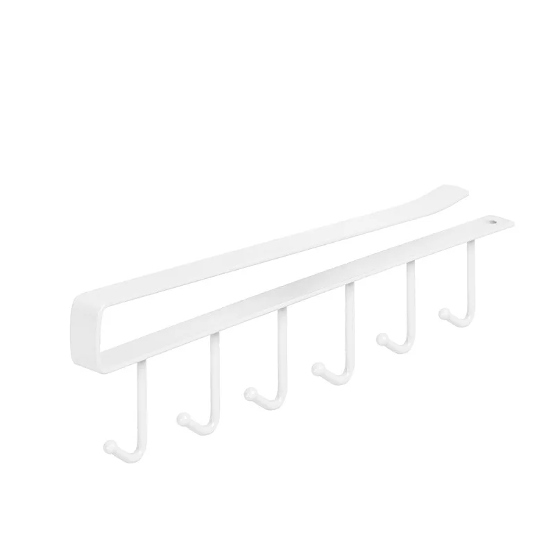 

Nail-free Hook Iron Cabinet Storage Rack Multifunctional Wardrobe Row Hook Finishing Rack for Kitchen Bedroom Wardrobe