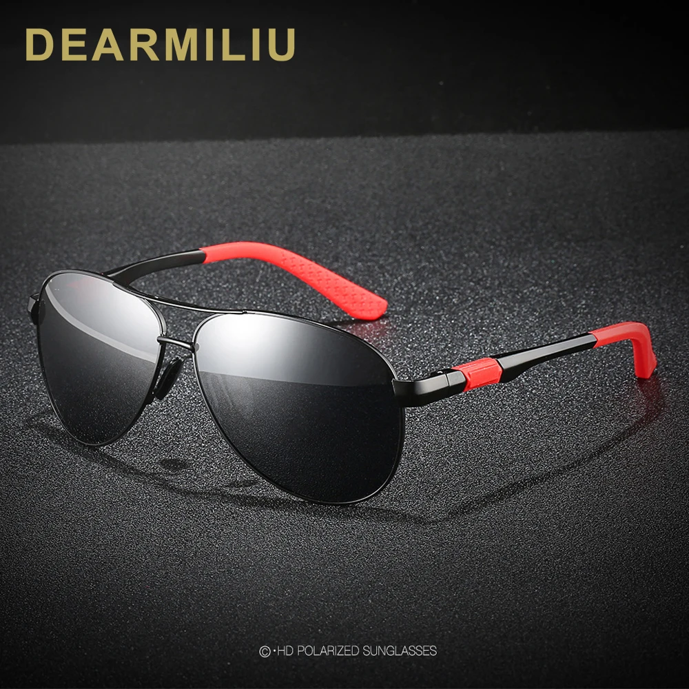 

DEARMILIU Retro Men's Polarized Sunglasses Men Driving Pilot Aluminum magnesium Sun Glasses uv400 Gafas De Sol shades Women