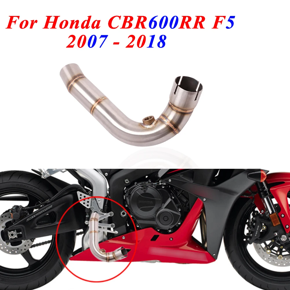 

Motorcycle Exhaust Escape Muffler For Honda CBR600RR F5 2005 - 2018 CBR 600RR Modified Middle Tube Link Pipe Eliminator Enhanced
