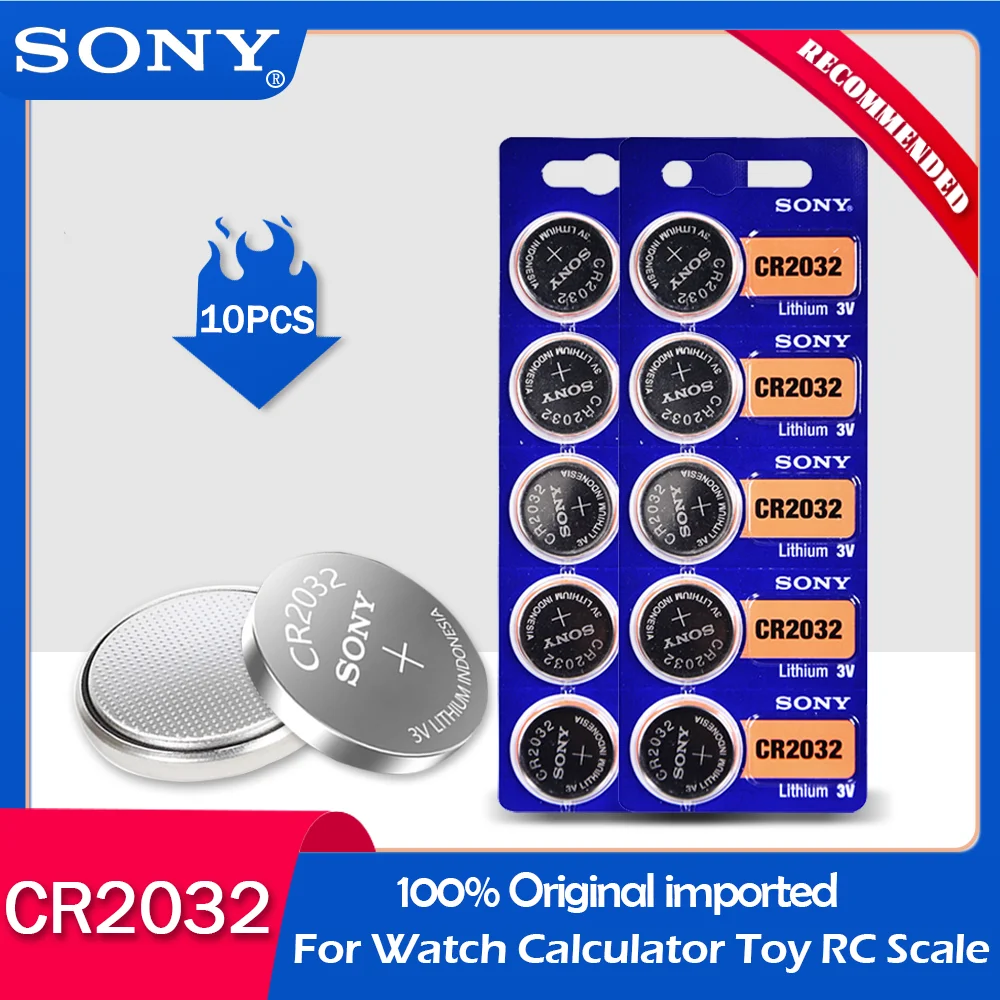 10 шт./лот sony CR2032 100% оригинальный мобильный телефон 3V литиевая батарея для