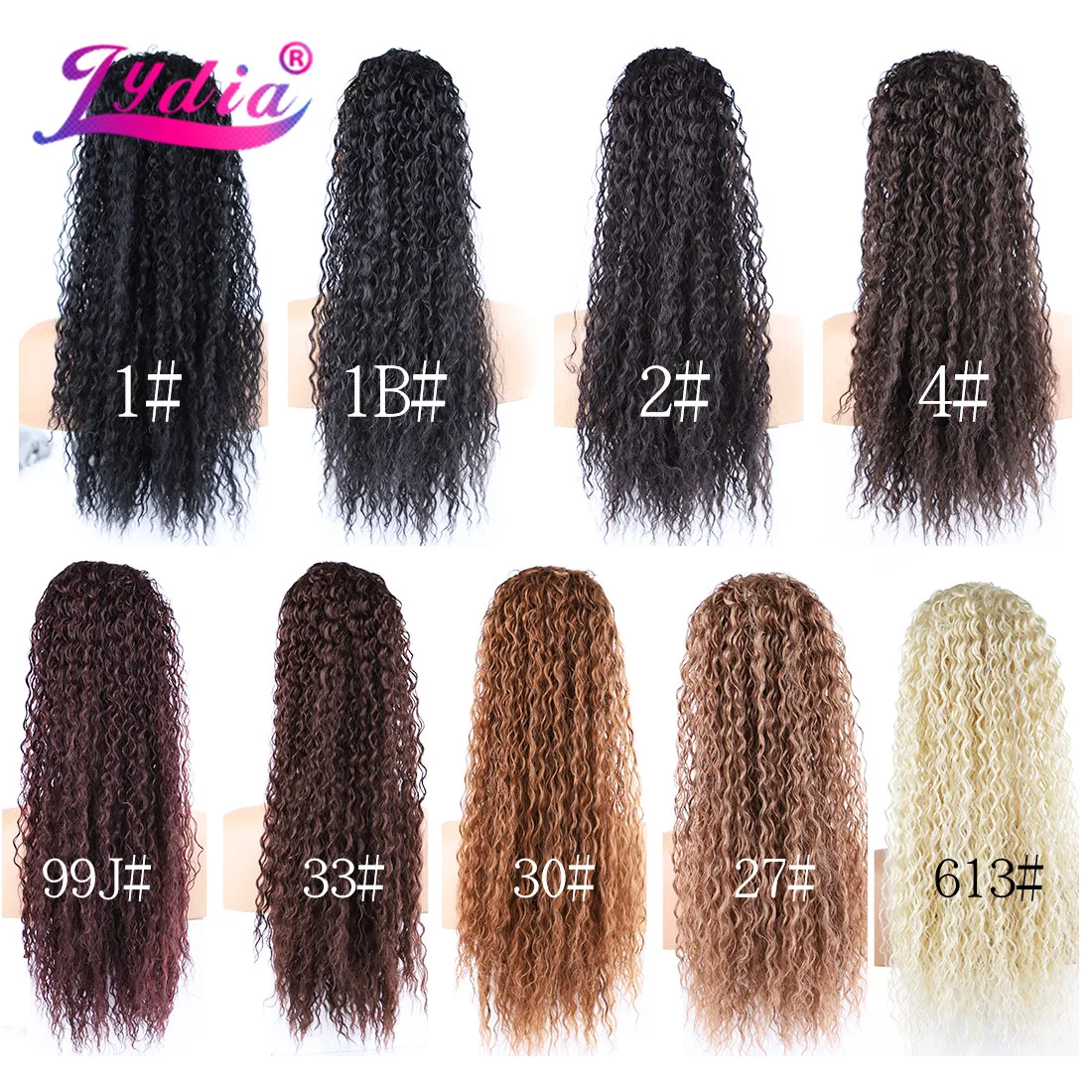 Lydia синтетический кудрявый хвост афро волос с двумя пластиковыми расчески все