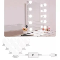 usb led 5v makeup lamp wall light beauty 10 bulbs kit for dressing table stepless dimmable hollywood vanity mirror light
