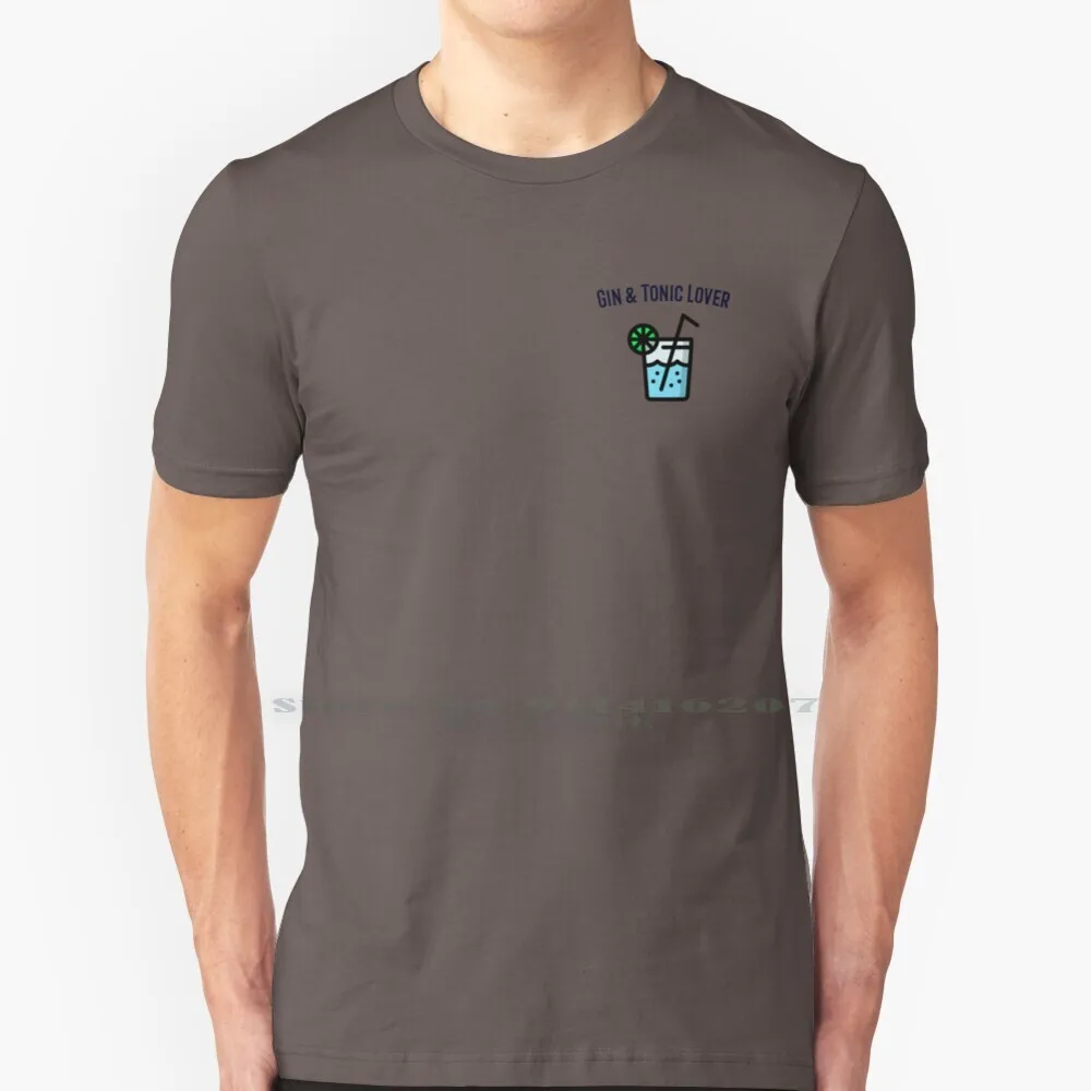 Gin & Tonic Lover T Shirt 100% Pure Cotton Gin Drink Drinking Vodka Whiskey Beer Drunk Funny Tequila Tonic Wine Cocktail Cute