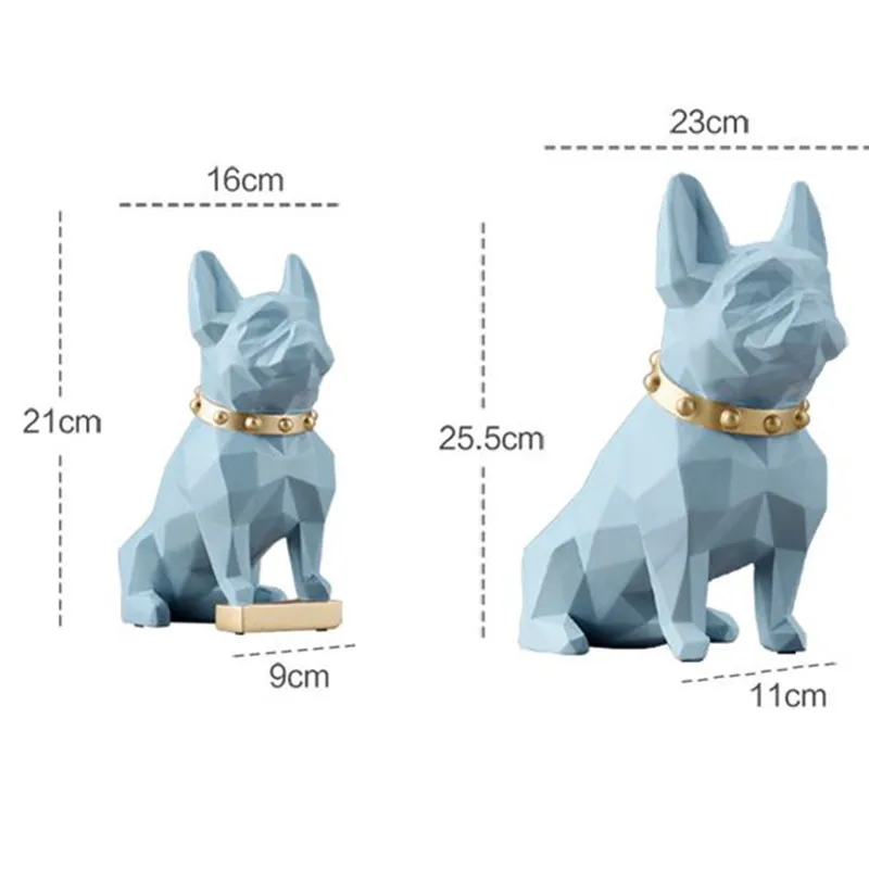 

SIMULATION ANIMALS BULLDOG DOG STATUE RESIN CRAFTWORK NORTHERN EUROPE HOME DECOR STORES L2977