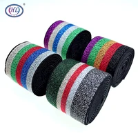 hl 40mm width 1 meter hot stamping colorful nylon elastic bands diy webbing apparel bags leggings sewing accessories
