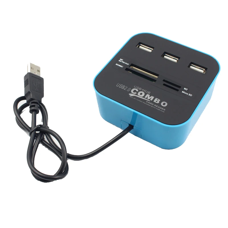 Микро usb-хаб 2 0 3 порта + устройство для чтения карт SD TF слот высокоскоростной USB