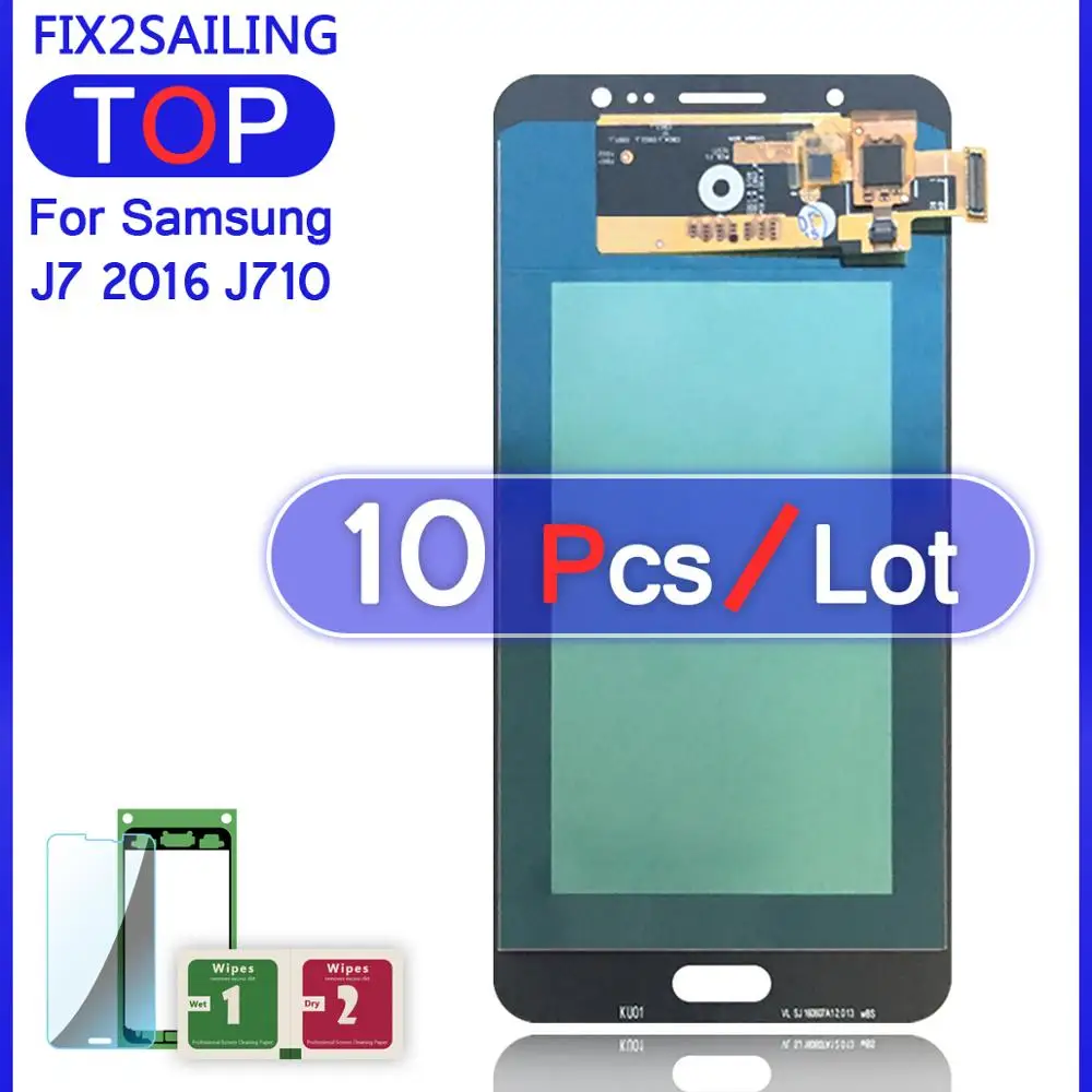ЖК-дисплей Super OLED для Samsung Galaxy J7 2016 J710 J710FN J710F J710M J710Y 10 шт. 100% протестированный