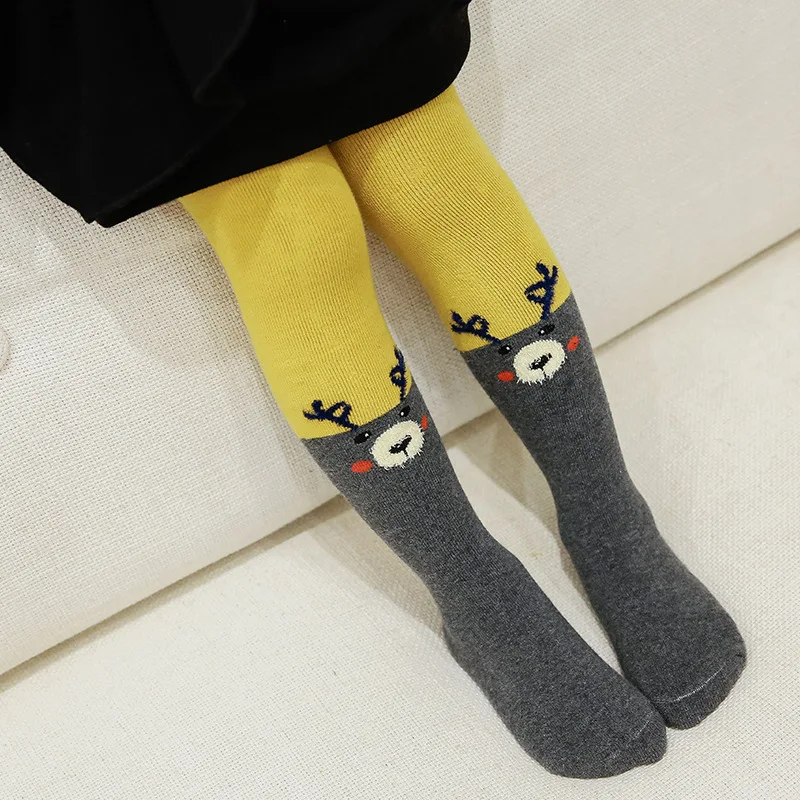 Плотные хлопковые леггинсы для девочек с рисунком животных Цветные малышей