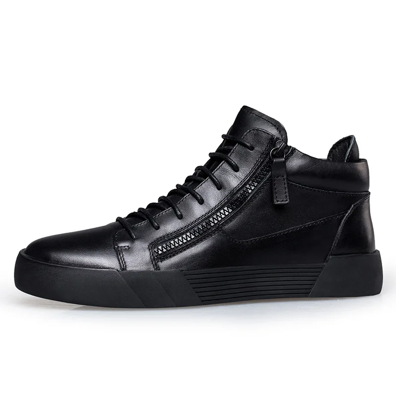 spesifikasi Sepatu Bot Pria Bagus Sepatu Musim Dingin Pria Mewah Hangat Sepatu Bot Salju Pria Mode Sepatu Bot Pergelangan Kaki Pria Ritsleting Sepatu Bot Pria Katun Hitam Di Dalam Sepatu Kol9