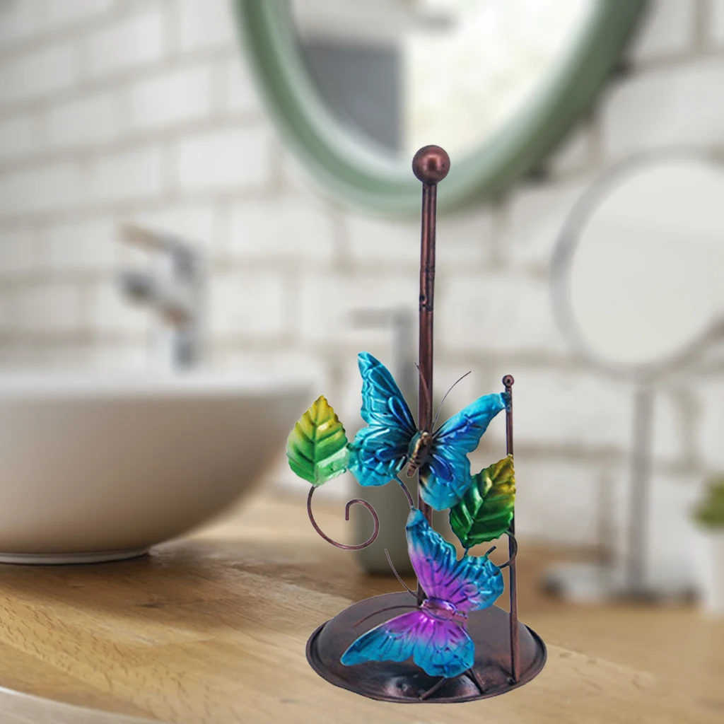 

Toilet Paper Holder Stand Free Standing Kitchen Bathroom Tissue Paper Roll