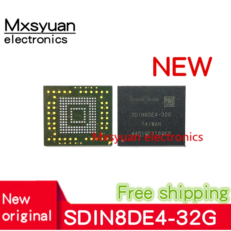 

1pcs~10pcs/LOT SDIN8DE4-32G New original eMMC 32GB NAND flash memory IC chip BGA153