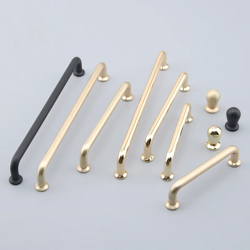 

European Luxury Gold&Black Zinc Alloy Cabinet Handles and Knobs Kitchen Cupboard Wardrobe Door Pulls Furniture Handle Hardware