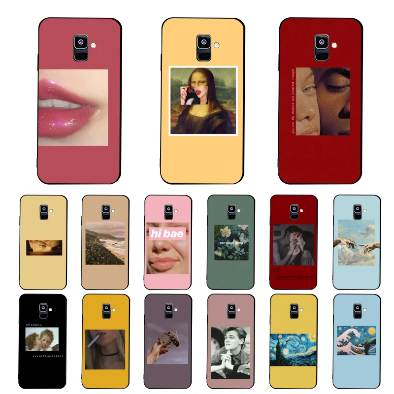 

Yinuoda Great art aesthetic van Gogh Mona Lisa Angel Phone Case For Samsung Galaxy A7 A50 A70 A40 A20 A30 A8 A6 A8 Plus A9 2018