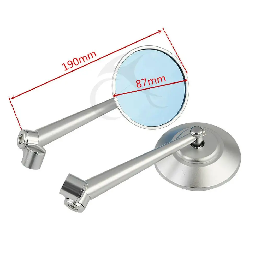 Серебристые зеркала заднего вида 10 мм 8 для внедорожных грязевых мотоциклов |