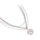 Цепочка Женская многослойная из нержавеющей стали, со звездами и Луной