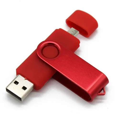 USB 2 0 OTG флеш накопитель 64 Гб металлический 32 ГБ 16 8 двойное использование Флешка