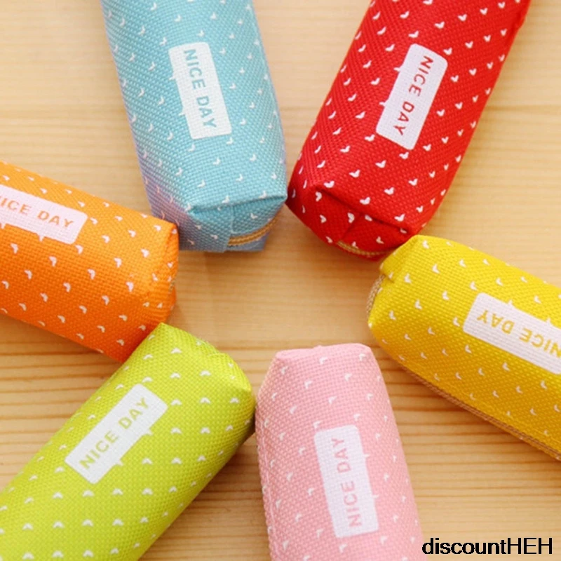 1 шт. симпатичный чехол для карандашей карамельных цветов кавайная парусиновая