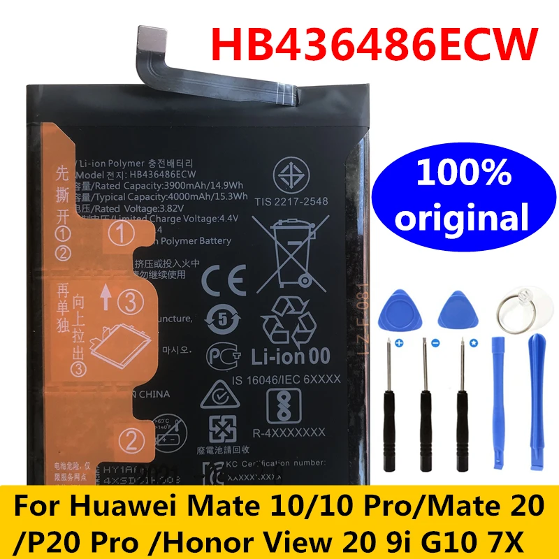 HB436486ECW Оригинальный аккумулятор для Huawei Mate 10/10 Pro/Mate 20 /P20 Pro /Honor View 9i G10 7X Φ L29 BLA L09