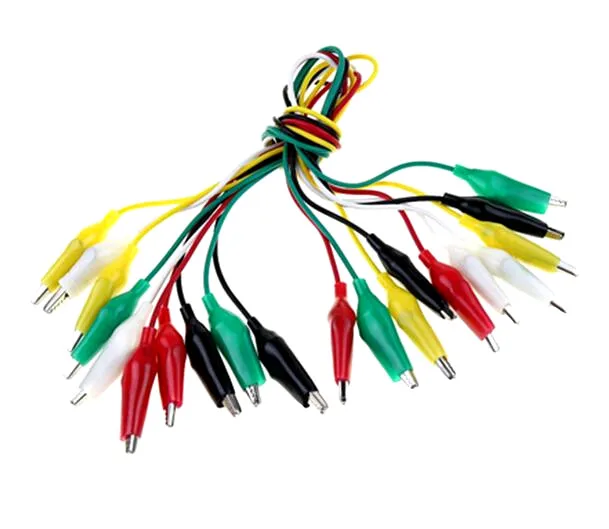 Двухконцевые крокодильные зажимы 45 мм 5 цветов для крокодилей с кабелем finder