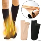 Зимние носки, 1 пара, новинка, модные женские теплые длинные утепленные бархатные зимние носки, носки до колена