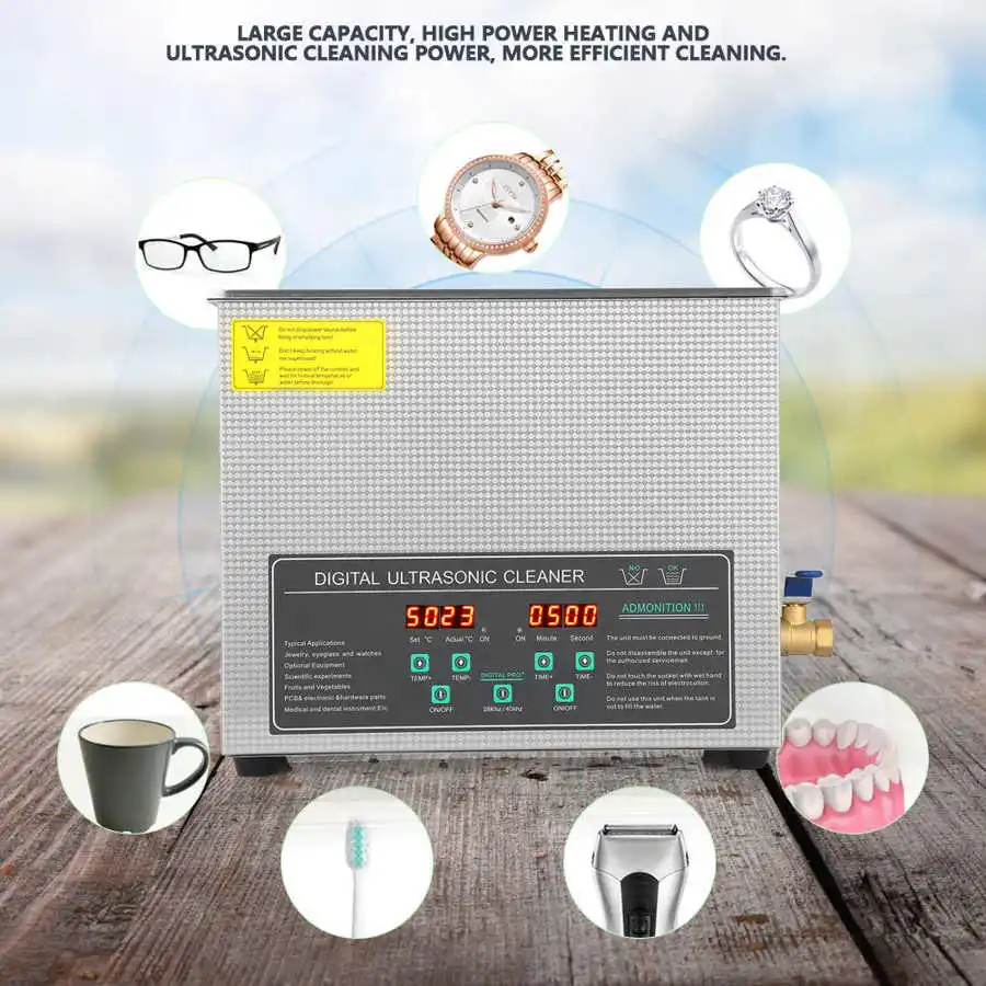 

3L/6L/10L Double Frequency Digital Ultrasonic Cleaner Industrial Sonic Cleaning Machine Jewelry Cleaning Machine Local Fast Ship